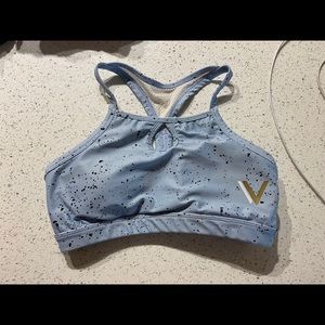 Vull blue speckle sports bra
